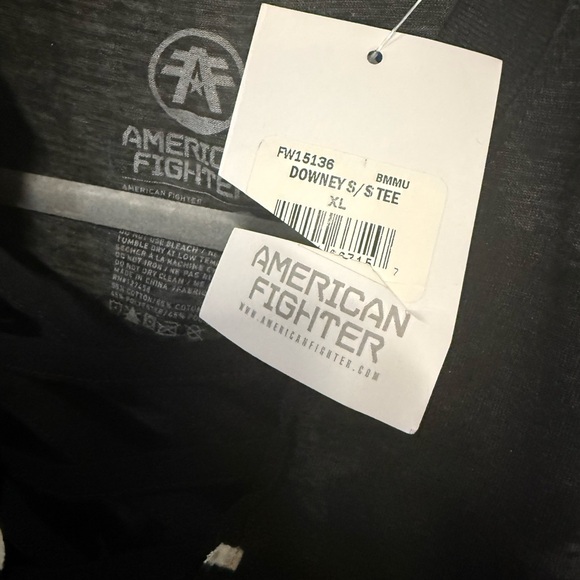 American Fighter Charcoal Tee with Logo - Picture 3 of 3